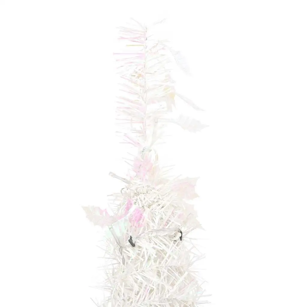 Artificial Christmas Tree PVC 120cm White 50 LEDs 8 Lighting Modes