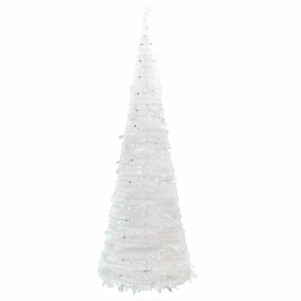 Artificial Christmas Tree Pop-Up 180cm White PVC 150 LEDs