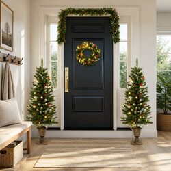 Practical 4 Piece Christmas Door Set for Entryways and Patios