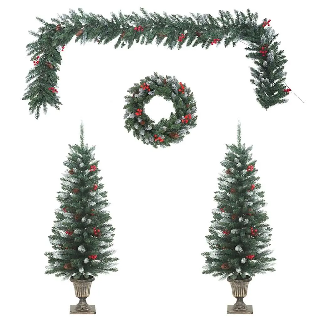 4 Piece Christmas Door Set for Entryways and Patios