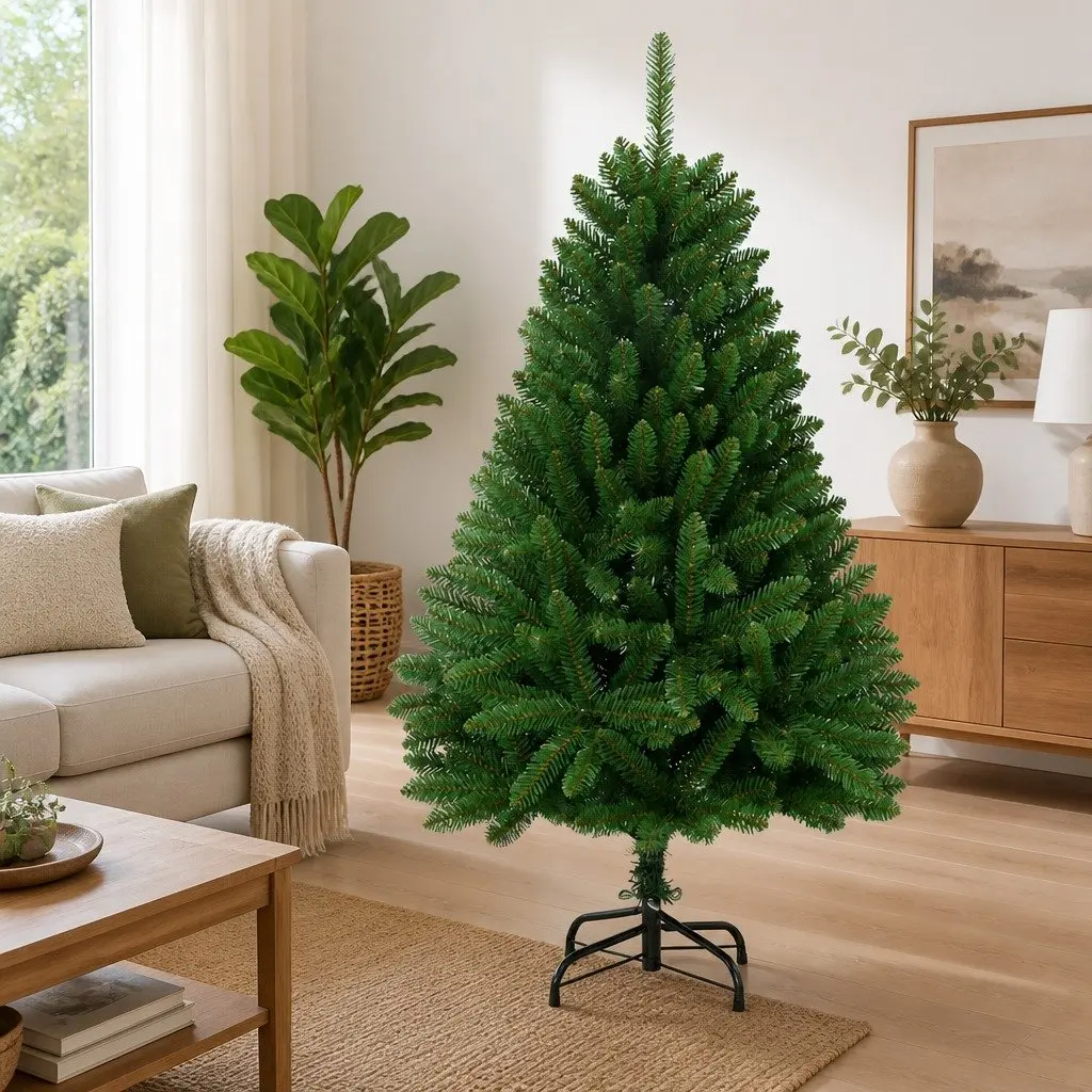 Artificial Hinged Christmas Tree with Stand Green 150cm Holiday Seasonal