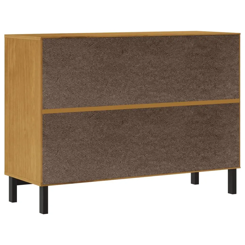 Drawer Cabinet Wooden Storage Organizer 110x40x80 cm Brown Solid Pine