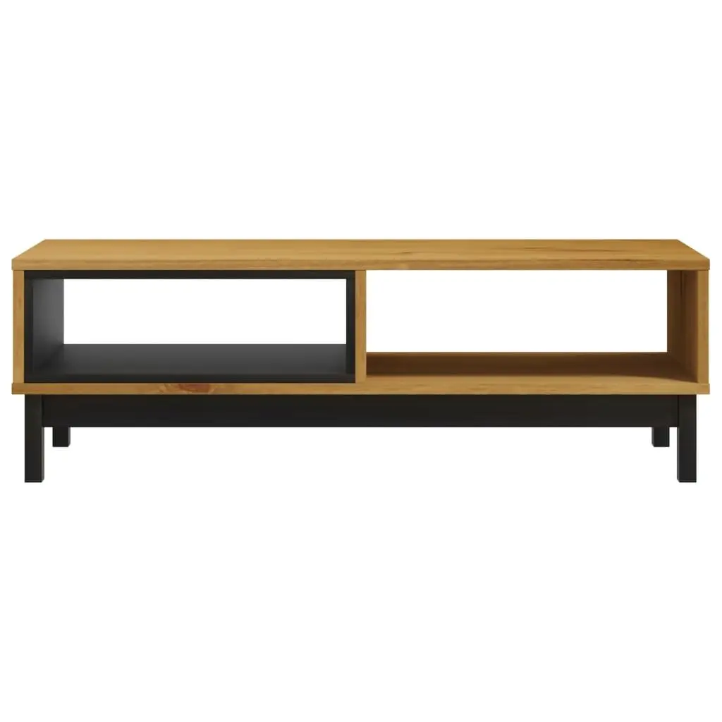 Coffee Table Solid Pine Wood 100L x 50W x 32.5H cm Brown Living Room Accent Furniture Storage