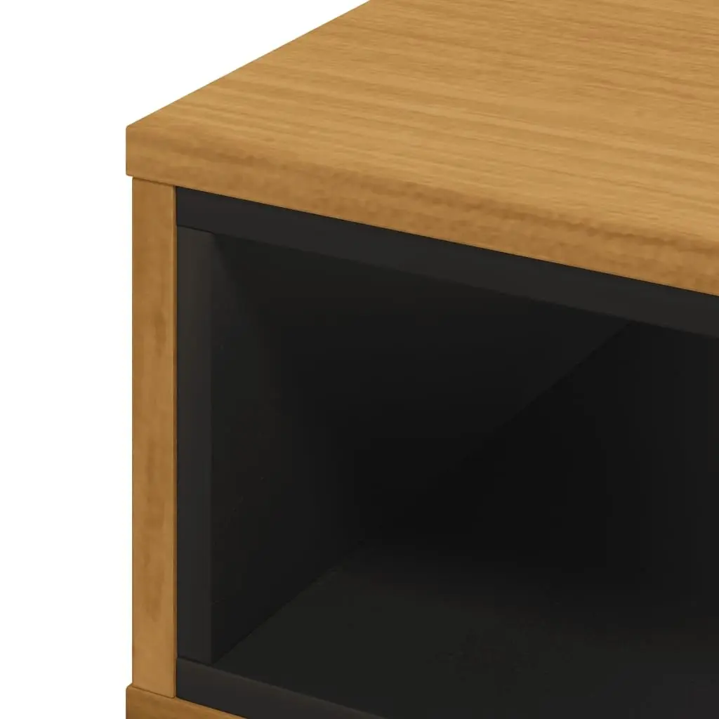 Coffee Table Solid Pine Wood 100L x 50W x 32.5H cm Brown Living Room Accent Furniture Storage