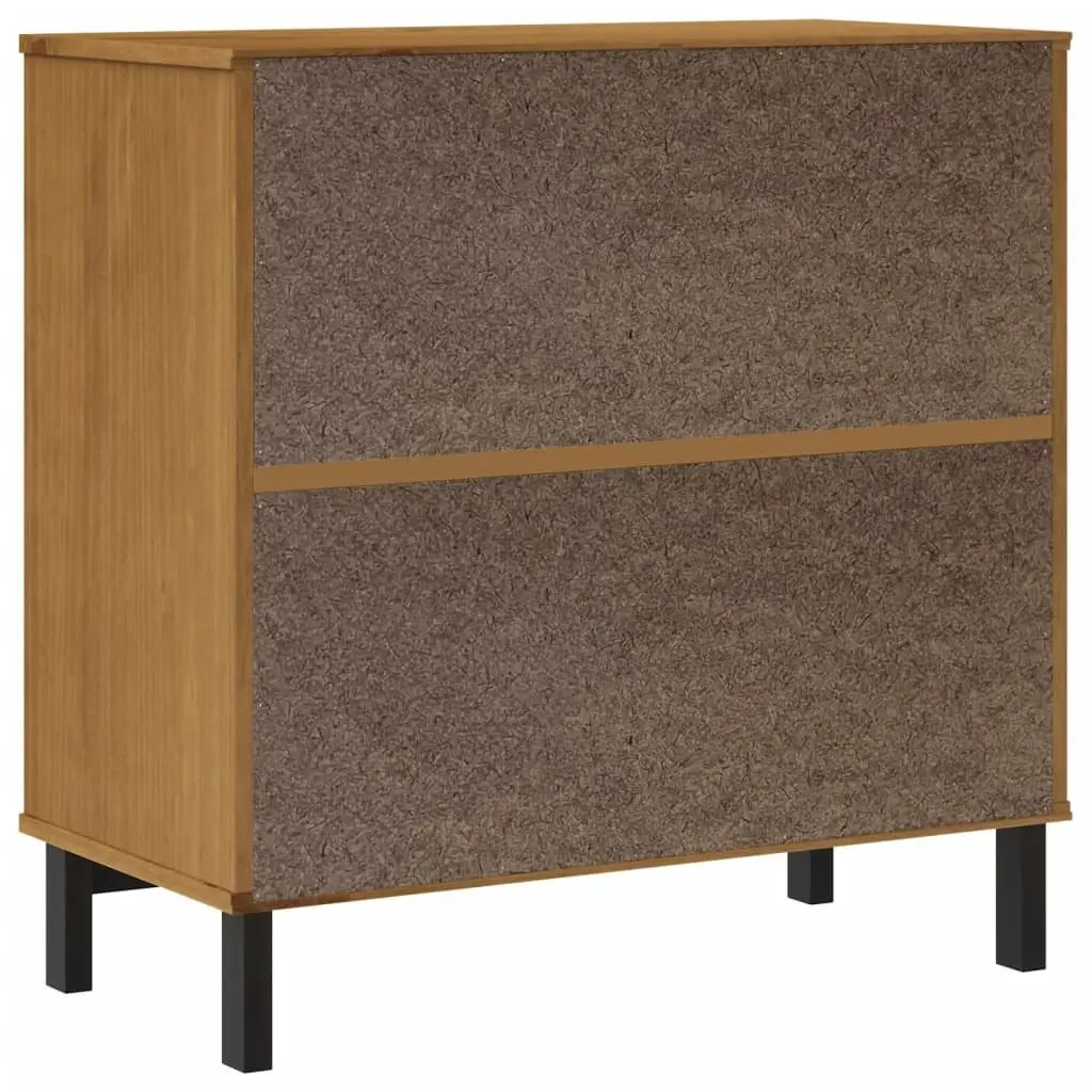 Wooden Storage Cabinet Sideboard Brown Solid Pine 80cm Wide 40cm Deep 80cm High Furniture Display
