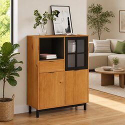 Brown Wooden Highboard for Home Use