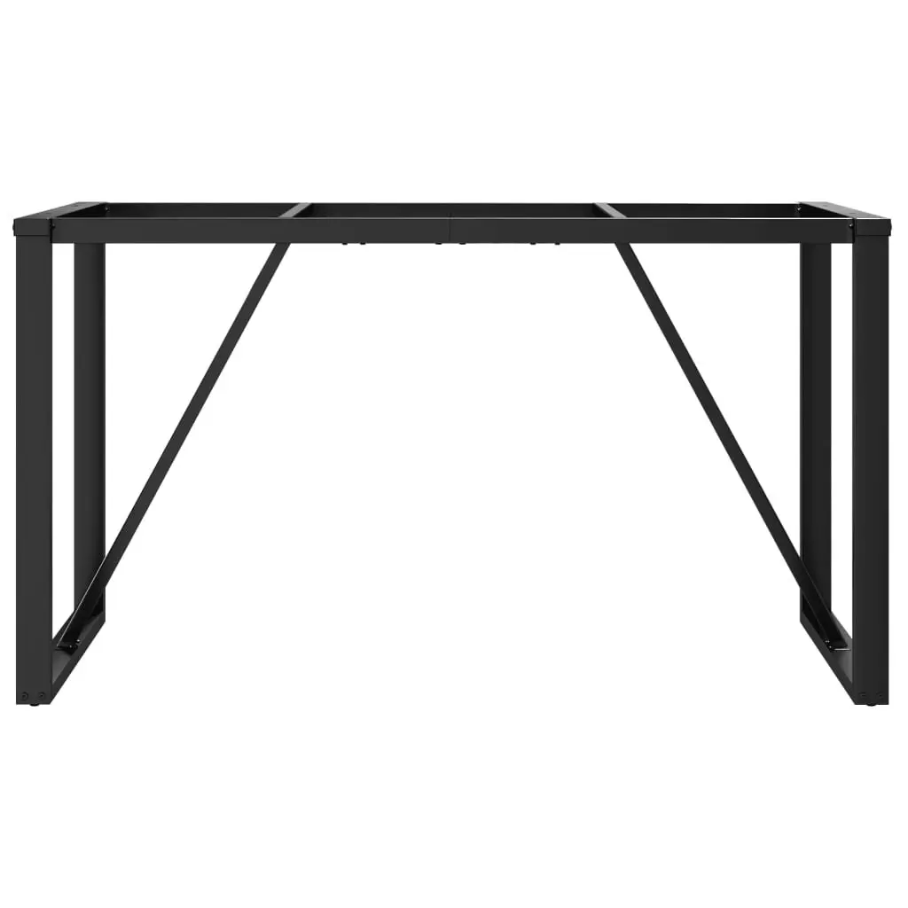 Steel O-Frame Dining Table Legs Black 120x60x73cm Industrial Furniture Base