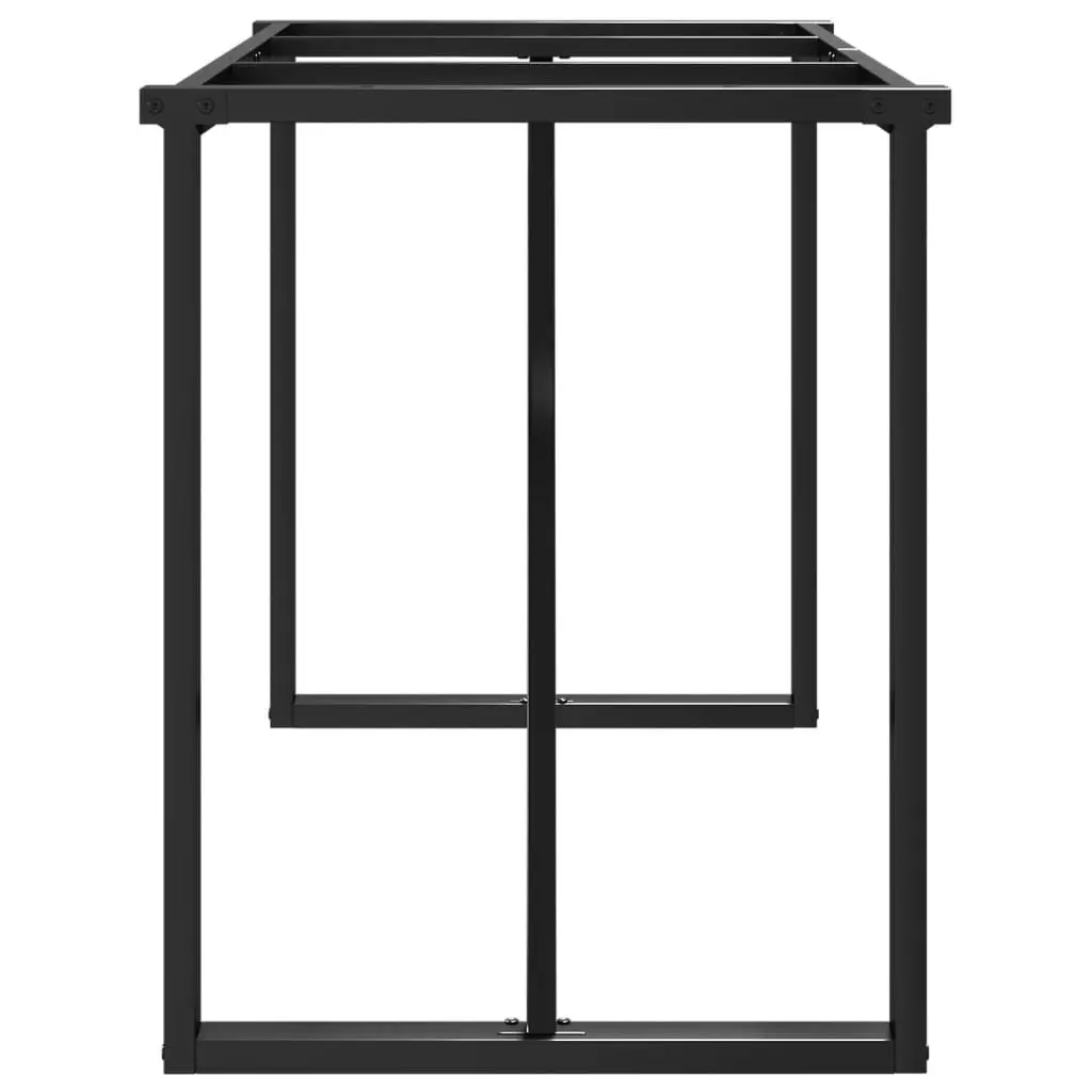 Steel O-Frame Dining Table Legs Black 120x60x73cm Industrial Furniture Base