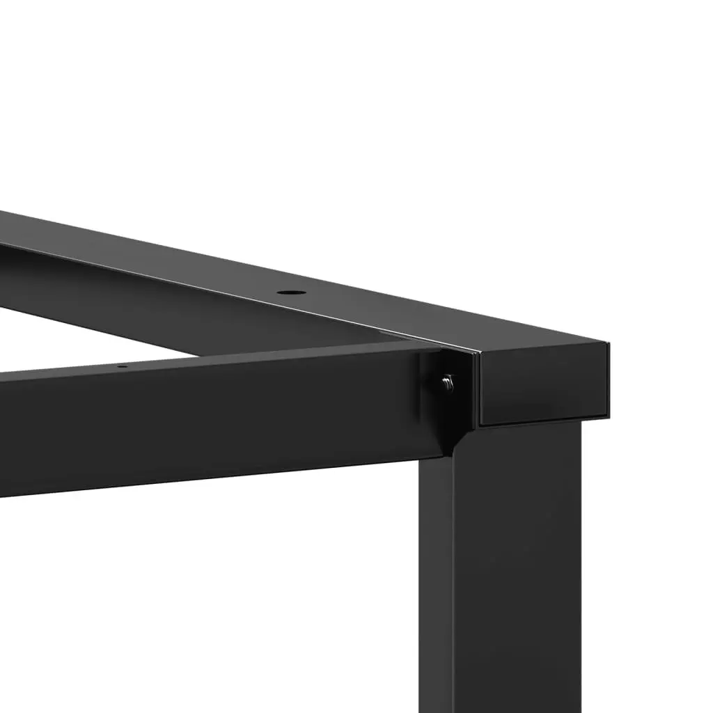 Steel O-Frame Dining Table Legs Black 120x60x73cm Industrial Furniture Base