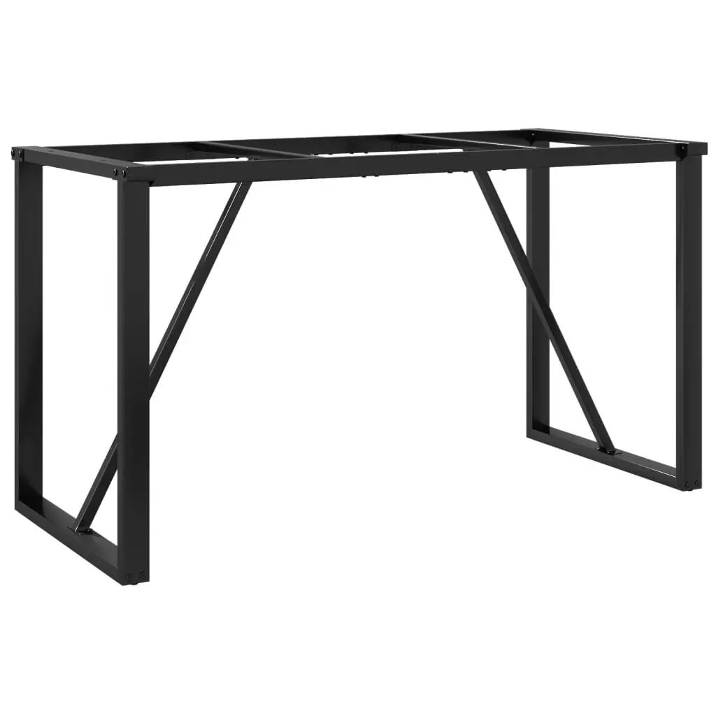 Dining Table Legs O-Frame 140x60x73 cm Steel Black Industrial Design Support