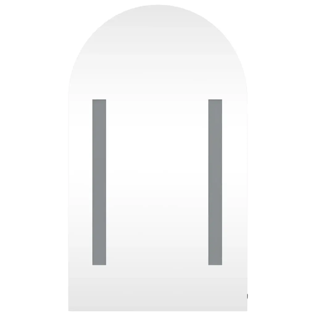 Grey Arched Bathroom Cabinet LED Light Wall-Mounted 42x13x70cm