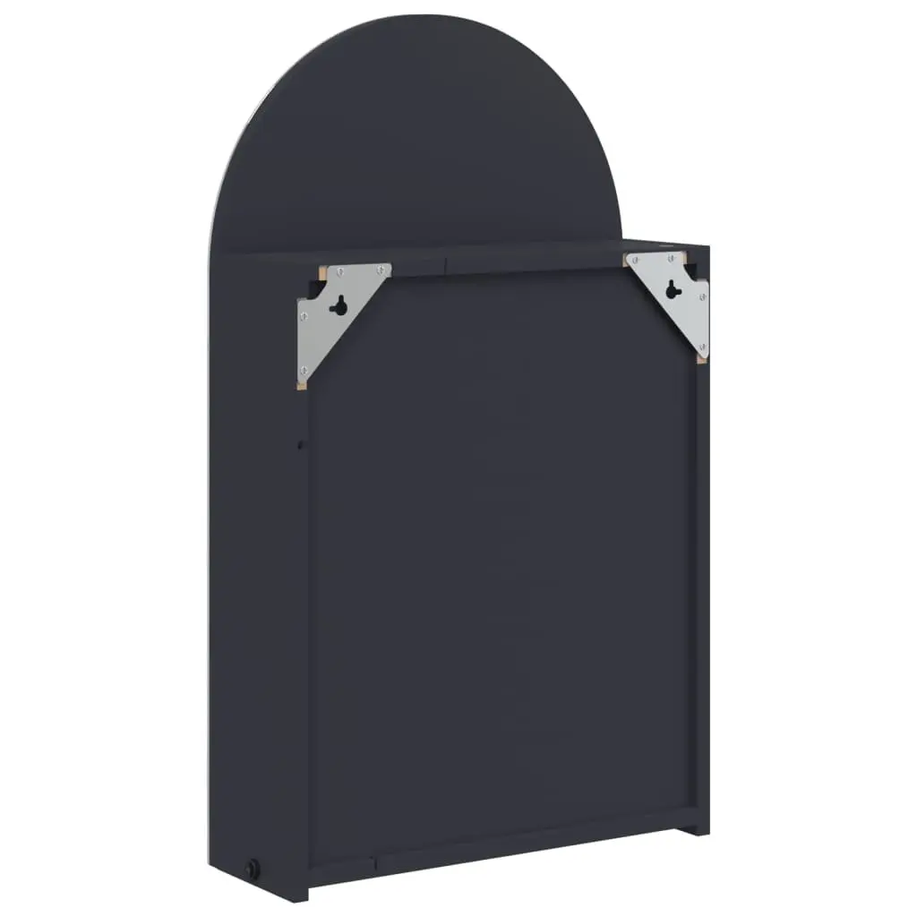 Grey Arched Bathroom Cabinet LED Light Wall-Mounted 42x13x70cm