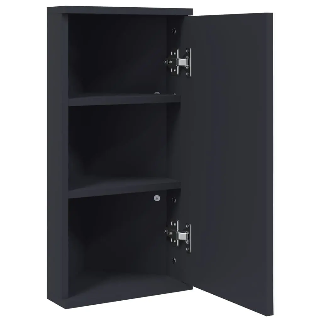 Corner Bathroom Cabinet Engineered Wood 30x24x60cm Grey Wall-Mounted Storage