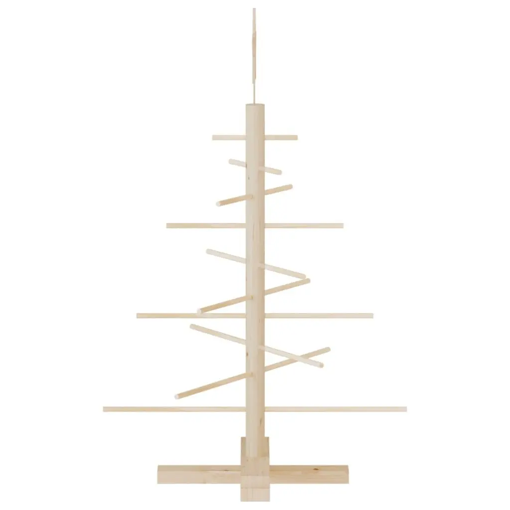 Wooden Christmas Tree Decoration 75cm Solid Pine Wood Disassembly Holiday Home