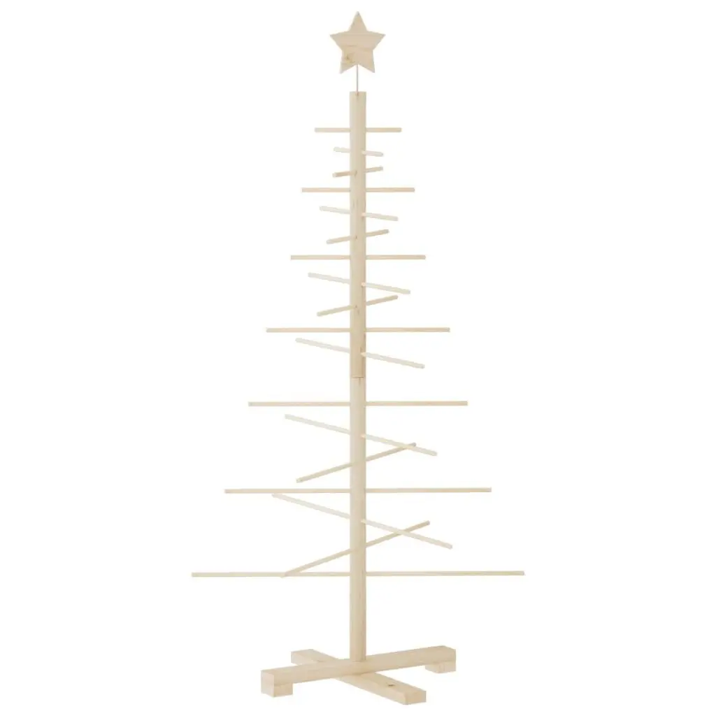 125cm Rustic Wooden Christmas Tree for Festive Spaces