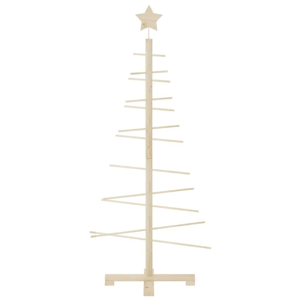 125cm Rustic Wooden Christmas Tree for Festive Spaces