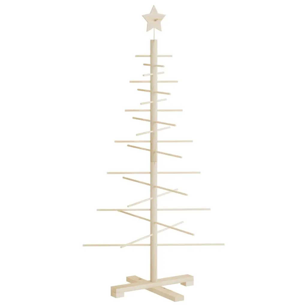 125cm Rustic Wooden Christmas Tree for Festive Spaces