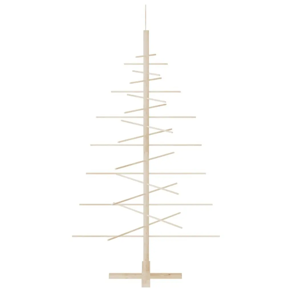 Wooden Christmas Tree Decoration Solid Pine Wood 150cm Brown Disassemblable