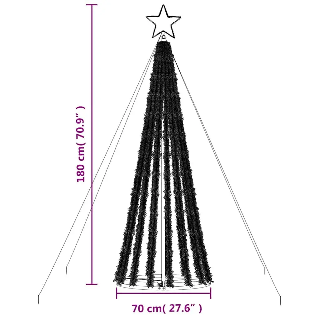 LED Christmas Tree 275 LEDs Cool White 180cm Pre-Lit Xmas Tree Indoor Outdoor