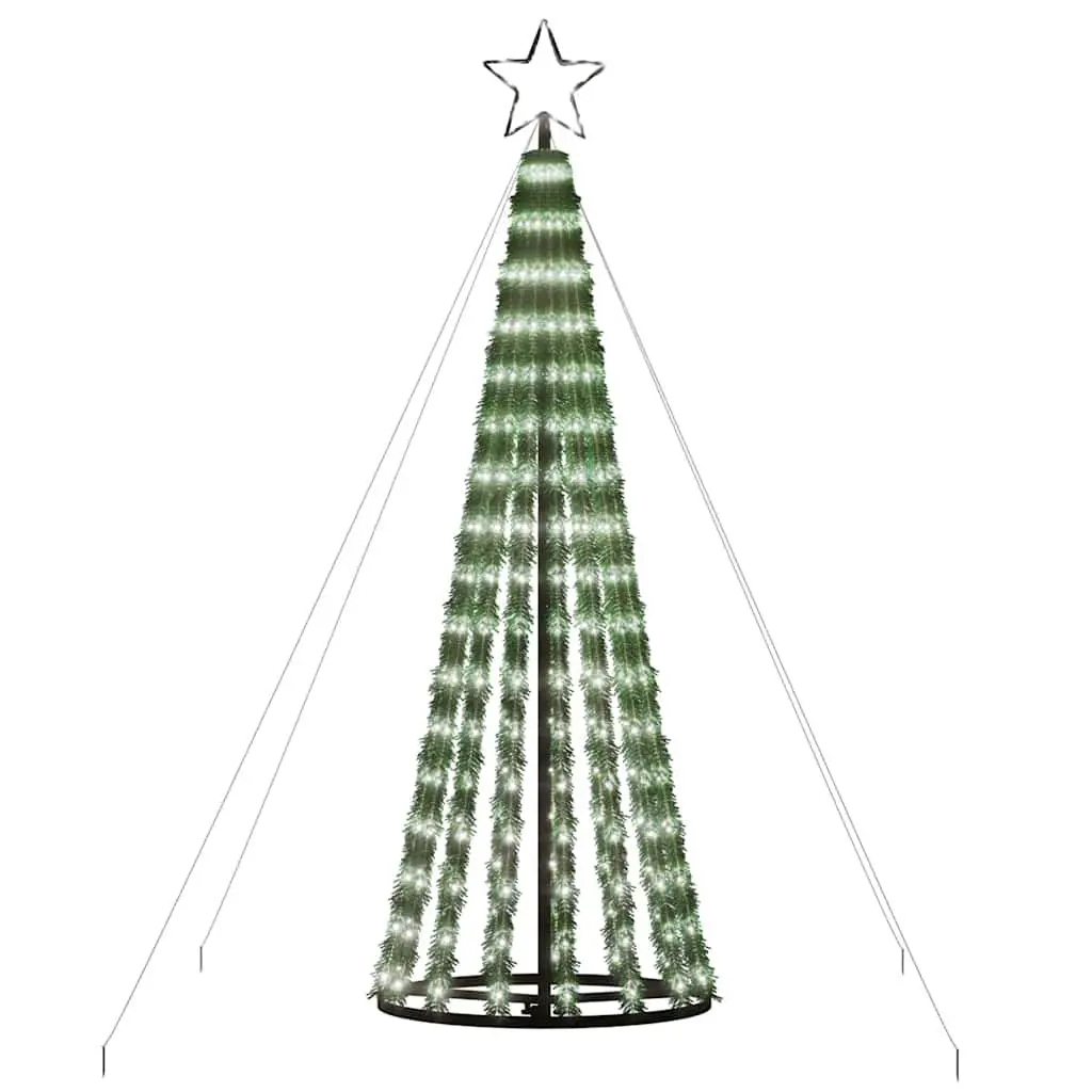 LED Christmas Tree 275 LEDs Cool White 180cm Pre-Lit Xmas Tree Indoor Outdoor