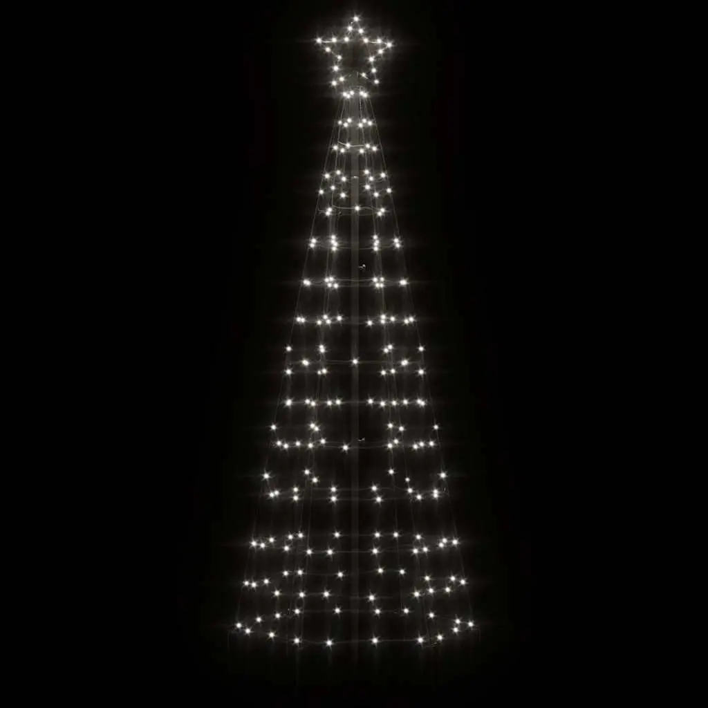 LED Christmas Tree with Spikes 220 Cold White Lights 8 Effects 180cm Outdoor