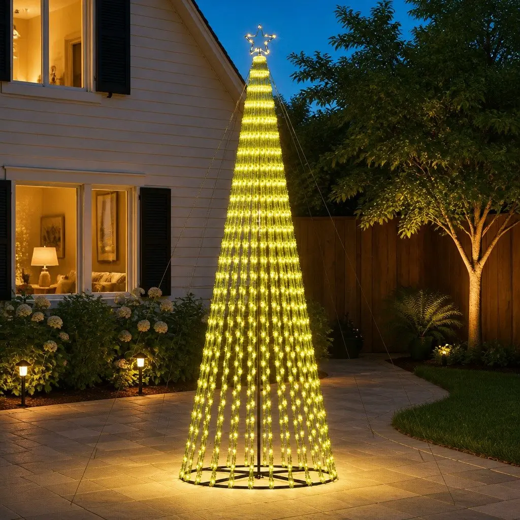 LED Christmas Tree Green Pine Needles 300cm Warm White Lights
