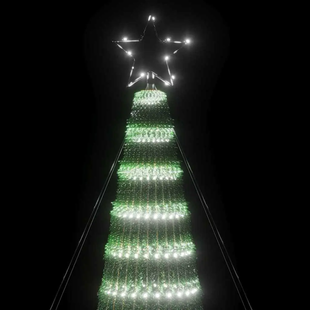 LED Christmas Tree 300cm 688 Cold White Lights 8 Effects Indoor Outdoor