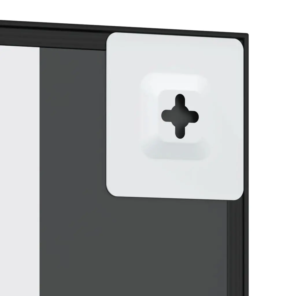 Wall Mirror Iron Frame 30x60 cm Black Rectangle Vertical Horizontal Mount