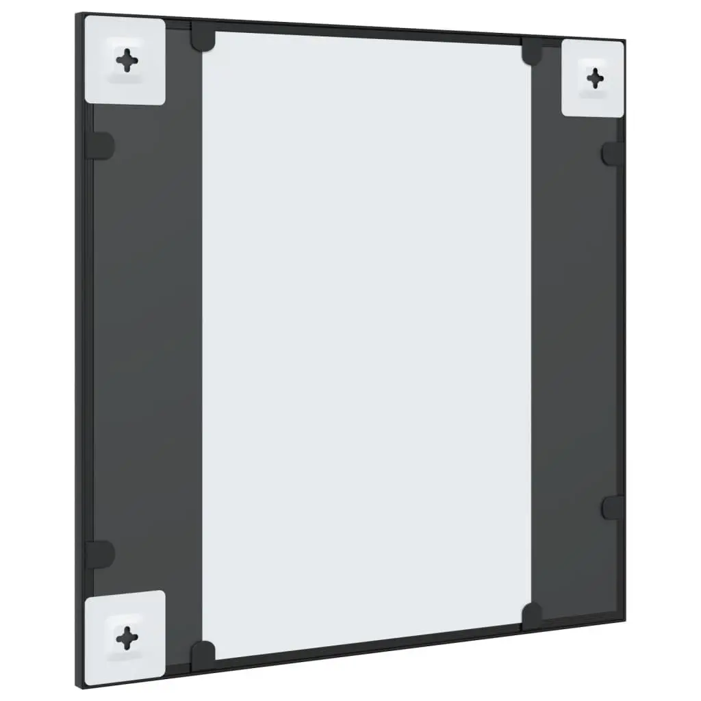 Square Wall Mirror Iron Frame Black 50x50cm Minimalist Home Decor for Bedroom Living Room Bathroom