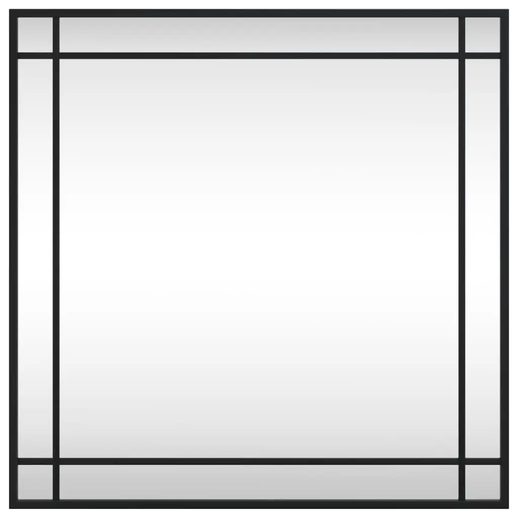 Wall Mirror Square Black 60x60cm Glass Iron Frame Minimalist Home Decor Hanging