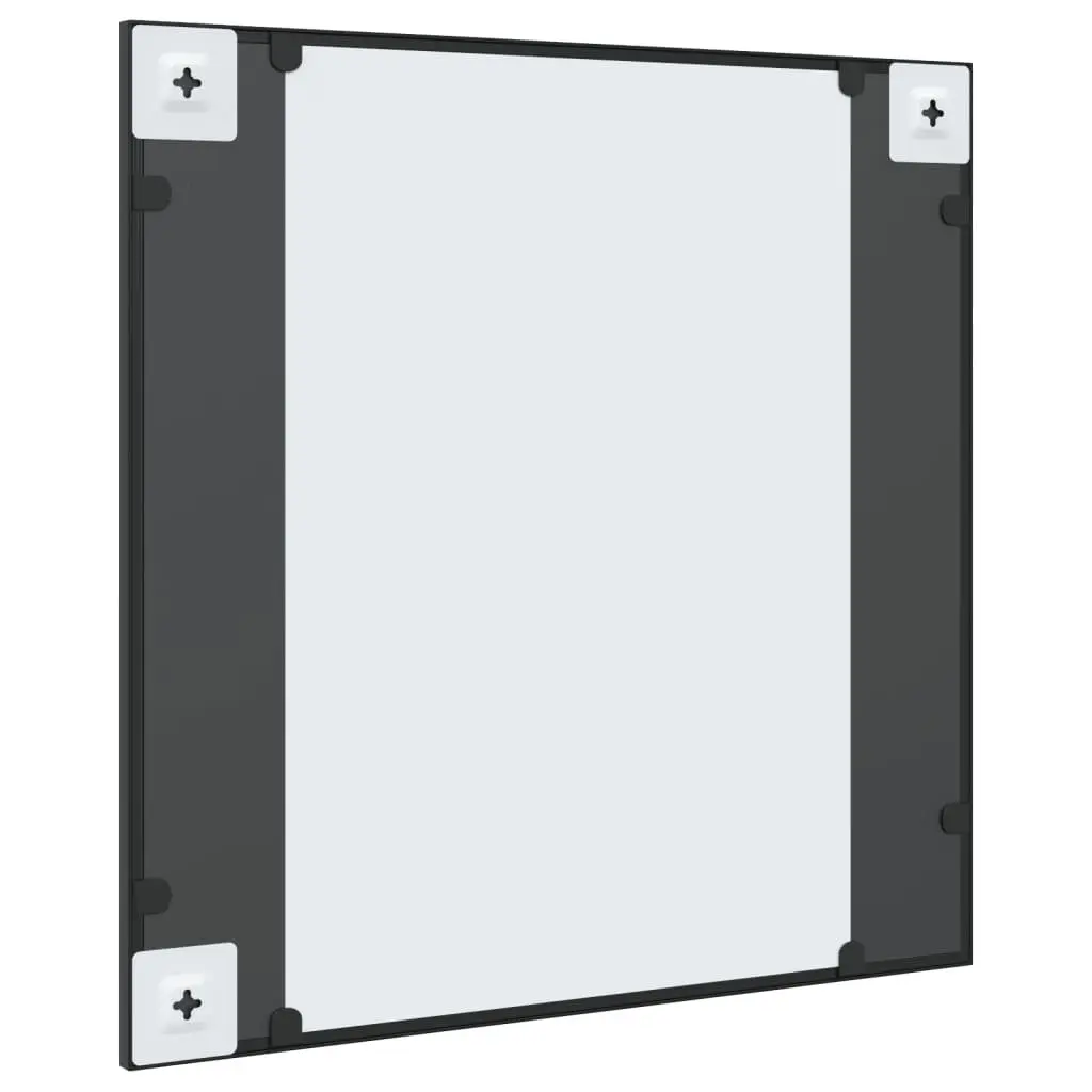 Wall Mirror Square Black 60x60cm Glass Iron Frame Minimalist Home Decor Hanging