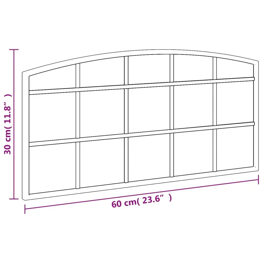 Wall Mirror Black Arch 60x30 cm Iron Frame Glass Minimalist Home Decor Bedroom
