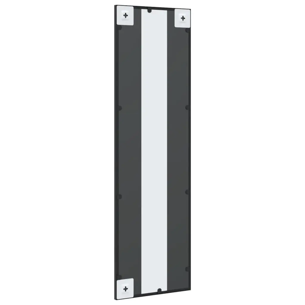 Wall Mirror Glass Iron Black 30x100 cm Vertical Horizontal Mount Home Decor