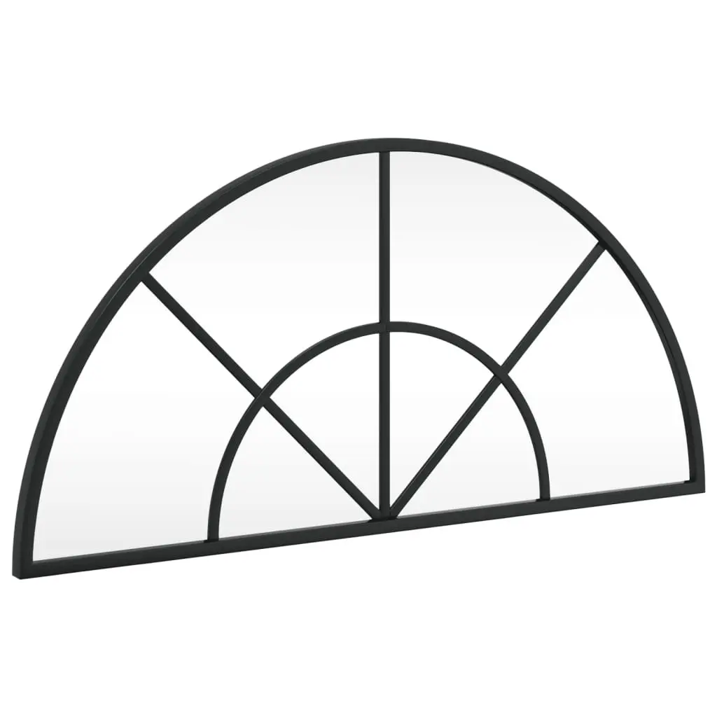 Wall Mirror Iron Frame 60x30 cm Black Minimalist Home Decor
