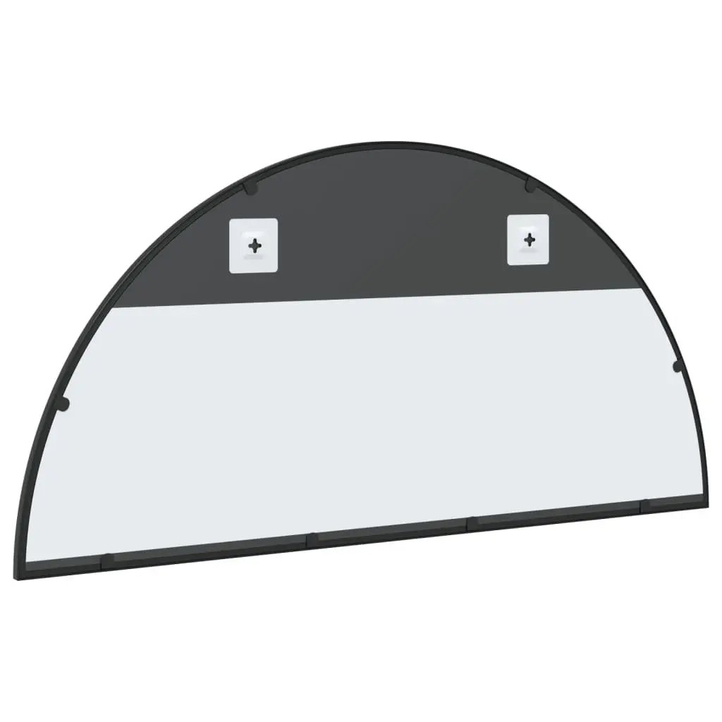 Wall Mirror Black Arch Design Iron Frame 100x50 cm Home Decor Bedroom Hallway