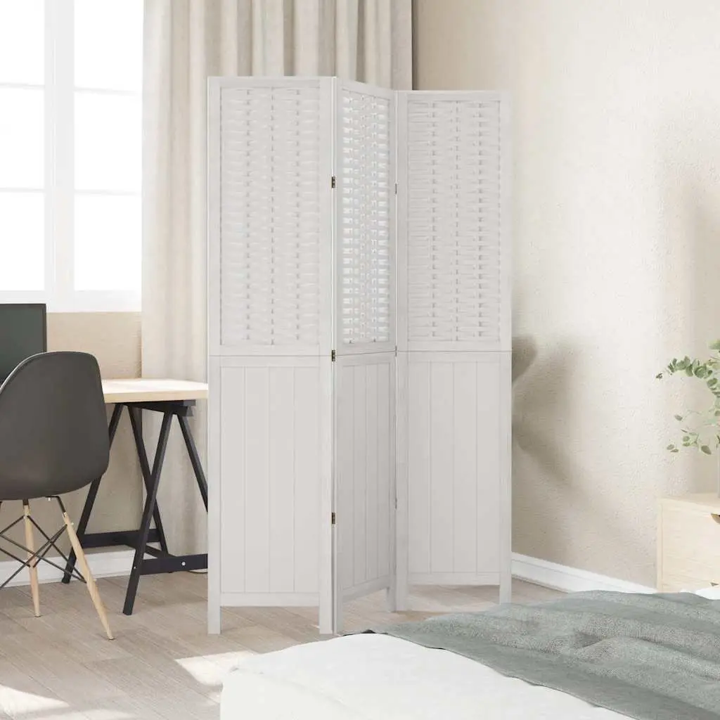 Room Divider 3 Panels White Folding Privacy Screen Indoor Partition Bedroom
