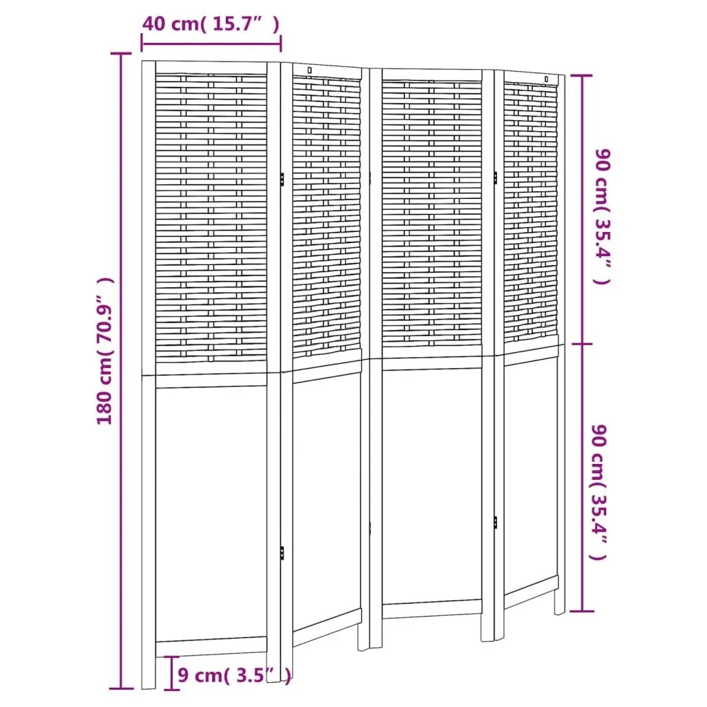 4-Panel Divider for Home and Office