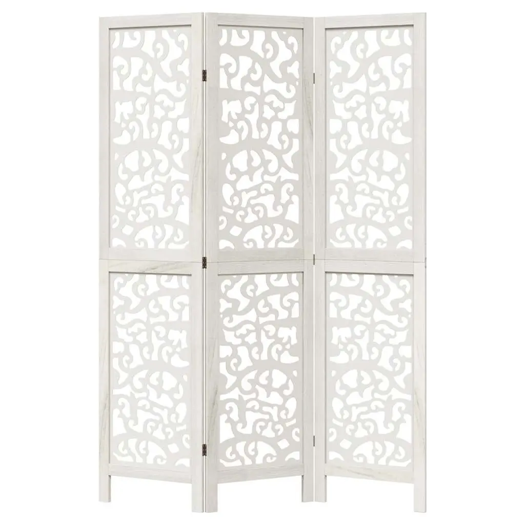 Room Divider 3 Panels White Folding Privacy Screen Indoor Partition Decorative