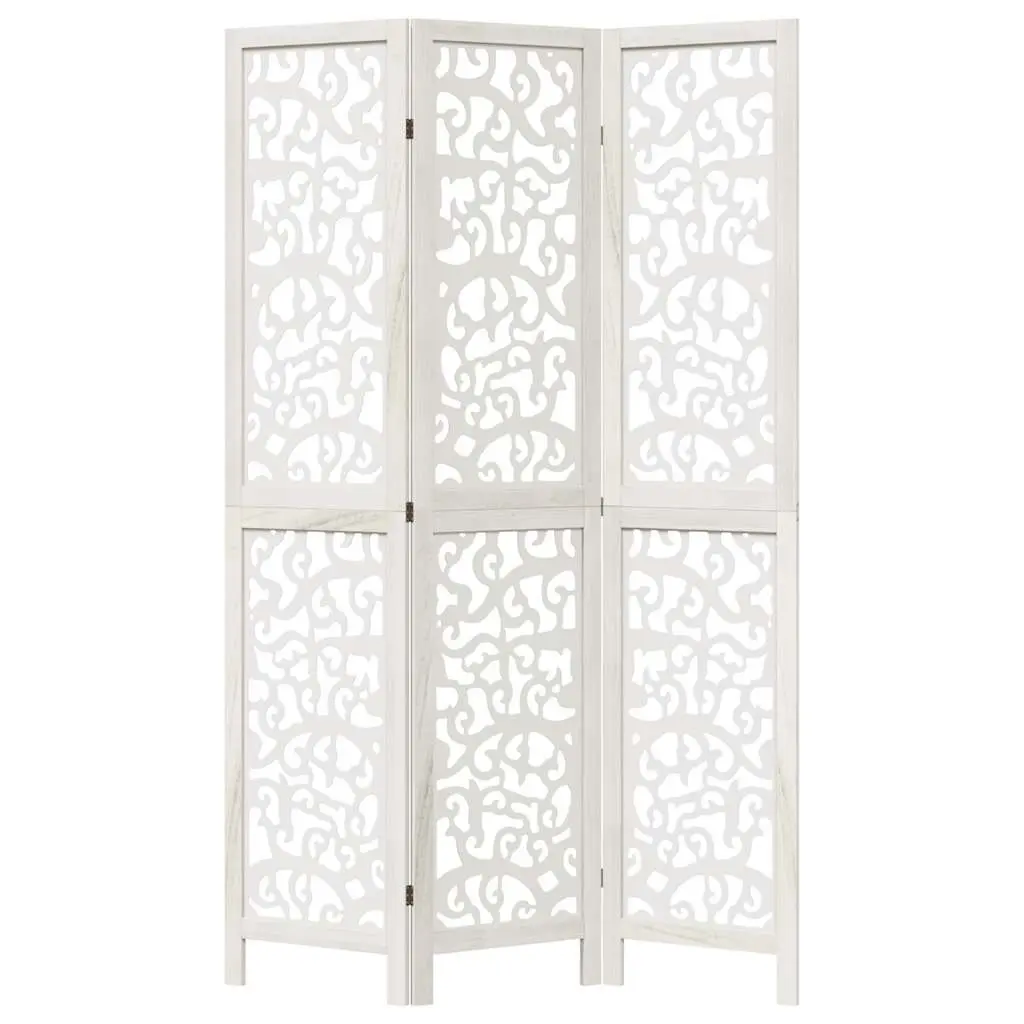 Room Divider 3 Panels White Folding Privacy Screen Partition Indoor Decor