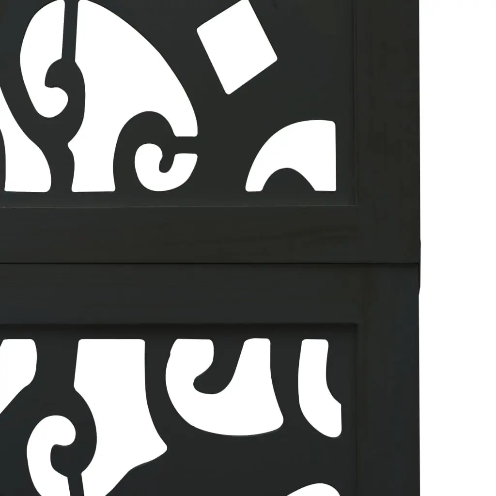 Room Divider 3 Panel Black Folding Privacy Screen Partition Indoor Decor