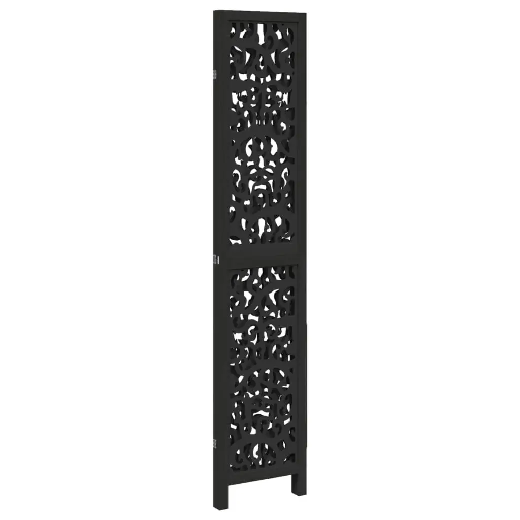 Room Divider 3 Panel Black Folding Privacy Screen Partition Indoor Decor