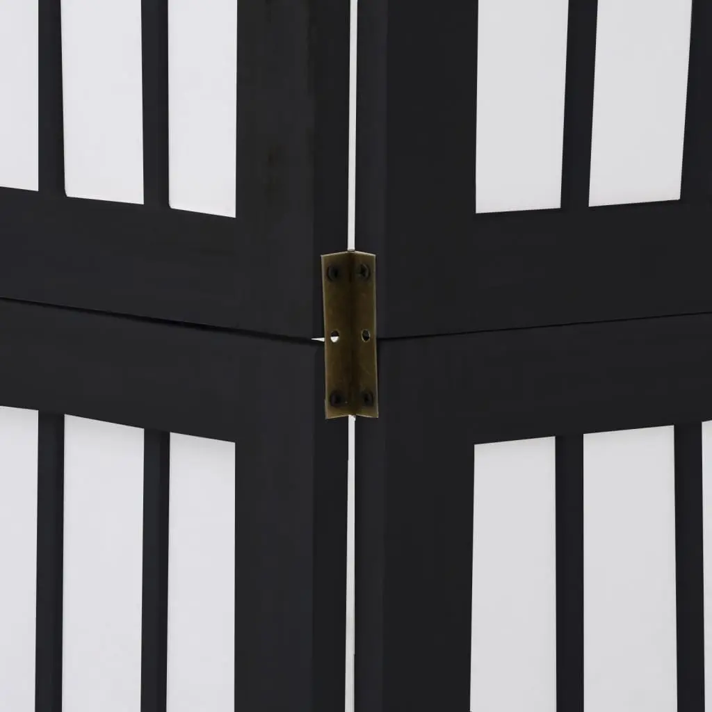 Room Divider 3 Panels Black Folding Privacy Screen Indoor Partition Hinged