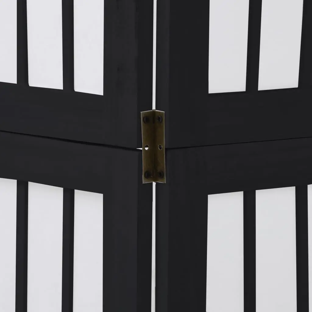 Room Divider 4 Panels Black Folding Privacy Screen Partition Indoor Decorative