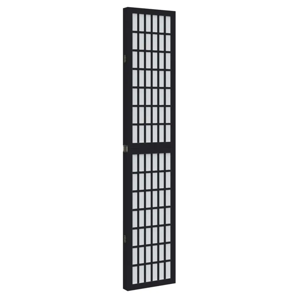 Room Divider 4 Panels Black Folding Privacy Screen Partition Indoor Decorative