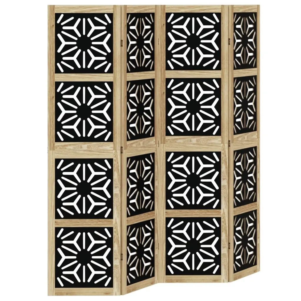 Room Divider 4 Panels Folding Privacy Screen Indoor Space Partition