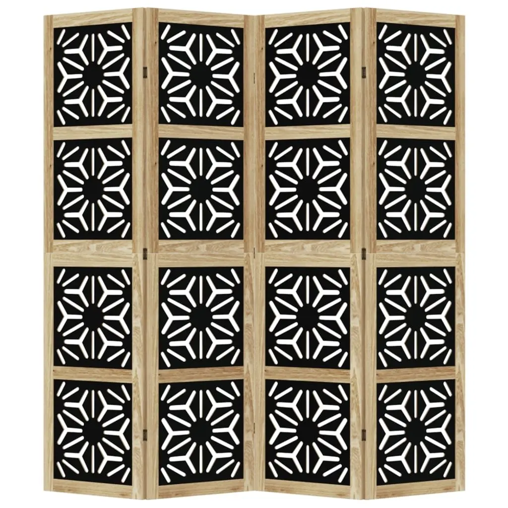 Room Divider 4 Panels Folding Privacy Screen Indoor Space Partition