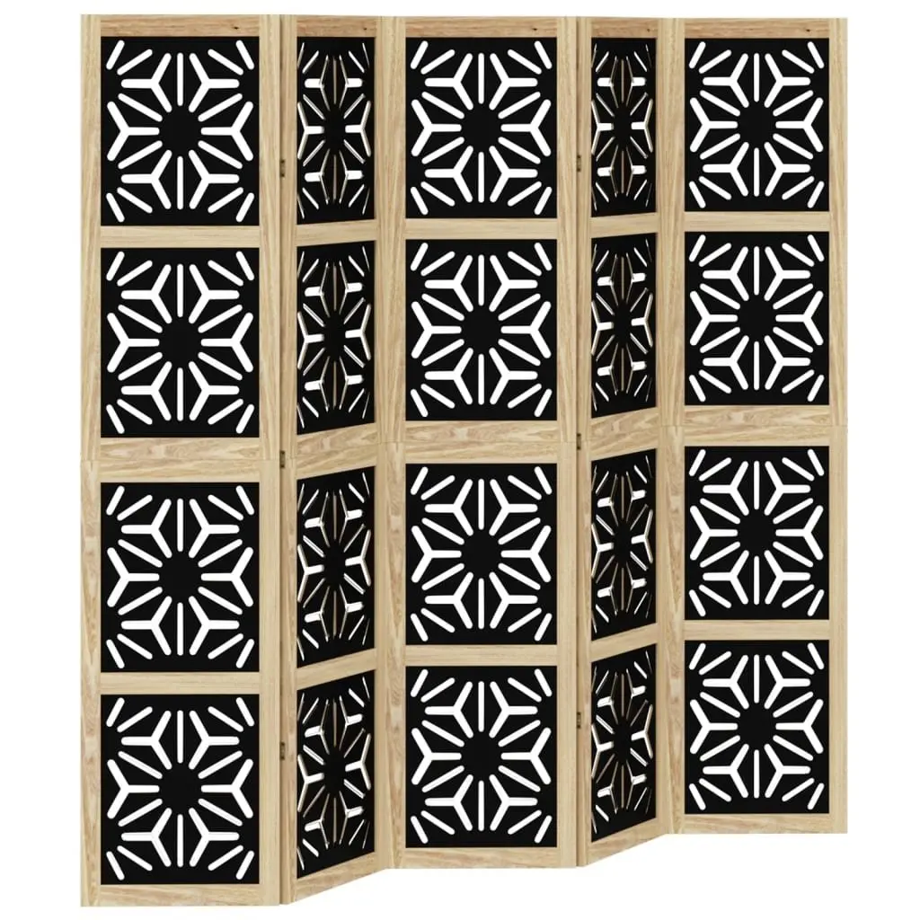 Folding Room Divider with 5 Panels
