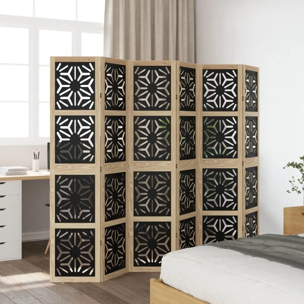 Room Divider 6 Panels Folding Privacy Screen Partition Indoor Decorative