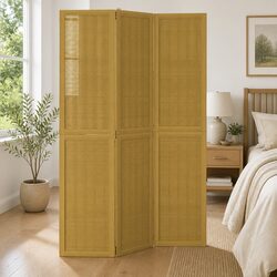 Practical 3-Panel Brown Divider for Your Living Space