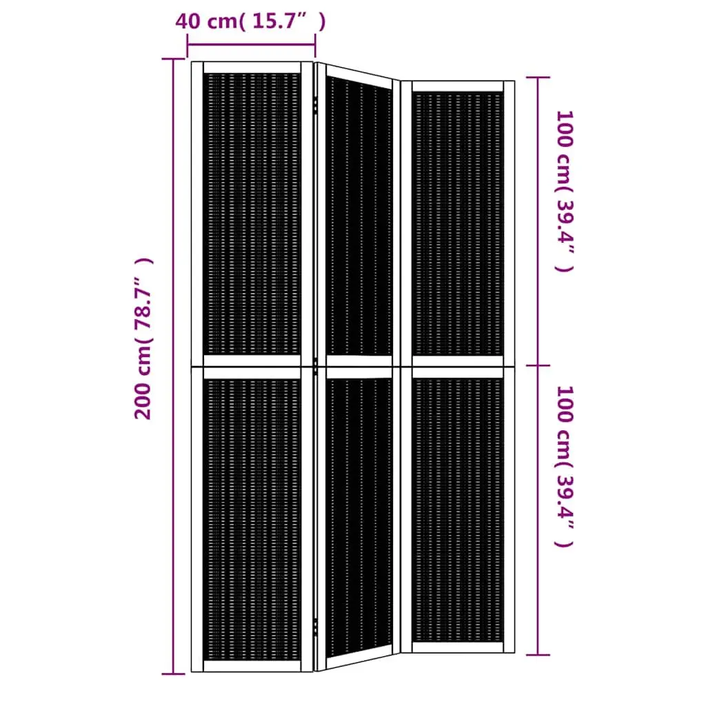 3-Panel Folding Privacy Screen for Indoor Use